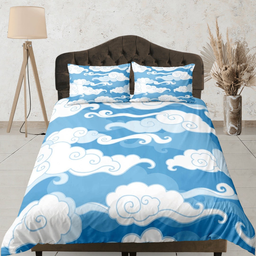 Kite And Clouds - Blue - Duvet Cover & Pillow Case - 1 Left Size NZ Adult main image 1