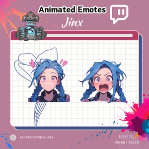 Whimsical Animated Emote - Arcane &quot;Jinx&quot; (Twitch/Discord/YouTube)