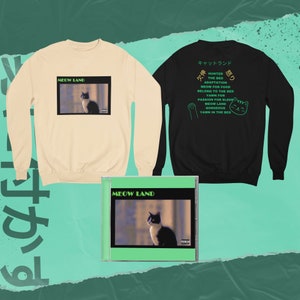 Unisex Cat Album: Kiss Land THE WEECAT Sweatshirt, Aesthetic Sweatshirt Based on Kiss Land Album by The Weeknd