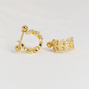 Cartilage Hoop earrings -  Barbell Screw -Gold Hoop Earrings  Stud -  Bags Screw -  Barbell Screw - Stainless steel - Piercing Hoop Ring