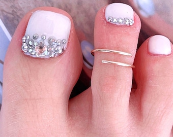 Adjustable Gold Filled Toe Ring, Toe Ring  Toe Ring, Minimalist Jewelry, Polished Gold Toe Ring, Sterling Silver Toe Ring, 14k Gold Toe Ring