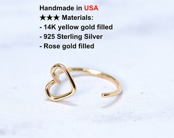 Heart Hoop Earring – 14k Gold Filled Cartilage, Tragus- Helix Tragus Hoop Helix Hoop Stud - Tiny Huggie Hoop Earrings- Piercing Hoop Ring