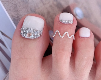 God Toe Ring, Toe Ring, 14k Gold Filled- Gold Filled Toe Ring- Gold Ring,Adjustable Ring- Curvilinear wave Toe Ring Sterling Silver Toe Ring