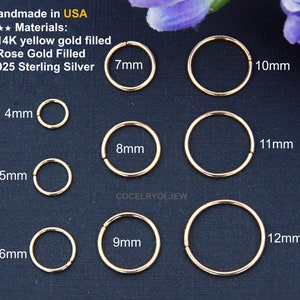 14k Gold Filled Hoop Earrings - Huggie Hoop Earrings  - Tiny Gold Hoop Earrings -Small Hoop Earrings - Helix Nose Cartilage Tragus Piercing