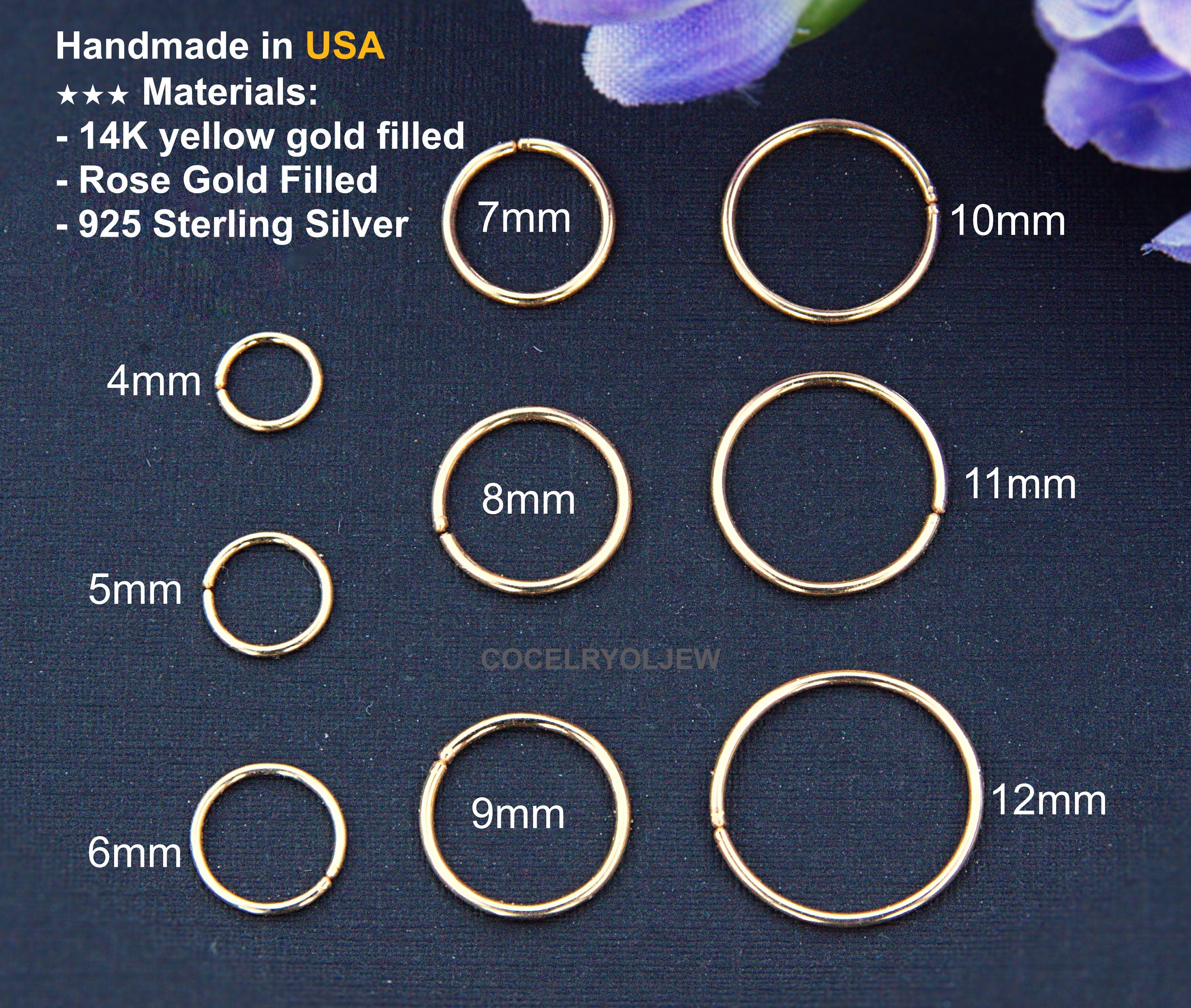 14k Gold Filled Hoop Earrings - Huggie Hoop Earrings  - Tiny Gold Hoop Earrings -Small Hoop Earrings - Helix Nose Cartilage Tragus Piercing