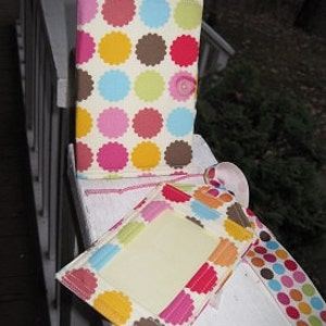 Passport cover/ luggage tag/Candy Dots