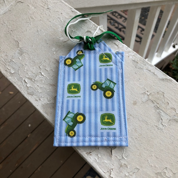 Luggage  Tag /  Tractor fabric