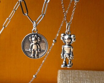 Kaws Necklace, Bearbrick Necklace, Streetwear Necklace Kaws Necklace, Bearbrick Necklace, Streetwear Necklace