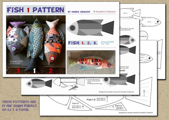 stuffed fish sewing pattern