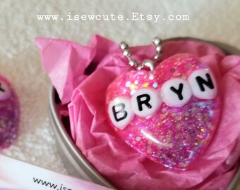 Personalized Name Necklaces Girl Monogram Name Initial Necklace, Girls 5 & Up Christmas Gift, Customized Her Name Pendant Stocking Stuffer