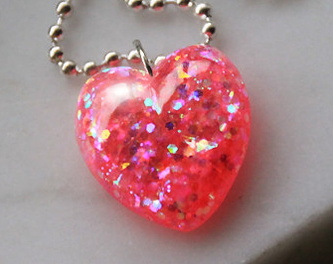 SLVR - BABY PINK CROSS & HEART CLUSTER PENDANT- NECKLACE main image 1