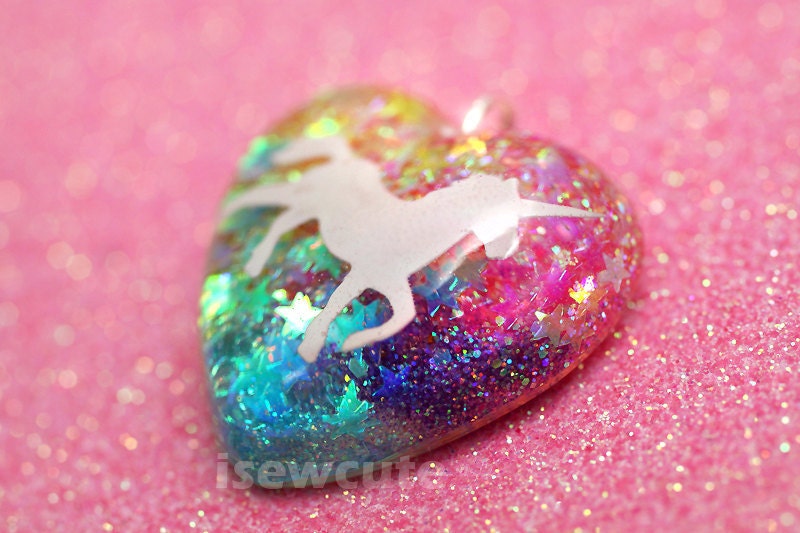 Rainbow Unicorn Pendant Necklace for Girls Ages 3-10