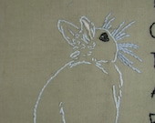 Bunny Rabbit Hand Embroidery Patterns Two Adorable Bunnies for the Price of One