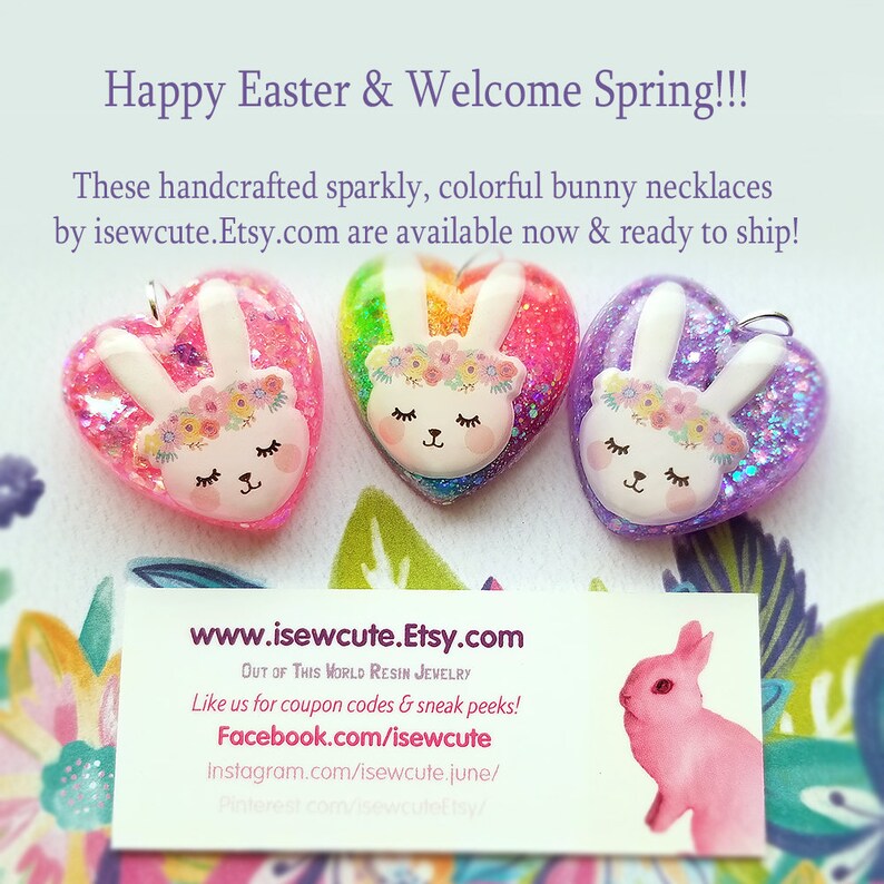 Cute Easter Necklace Little Girl Easter Gift Easter Basket Etsy