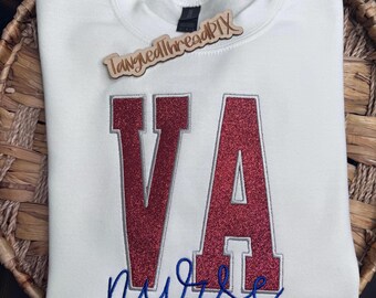 Sudadera bordada de enfermera de VA - Regalo para Asuntos de Veteranos - BLANCA
