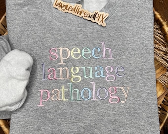 Sudadera bordada de logopedia: regalo para terapeutas del habla y el lenguaje