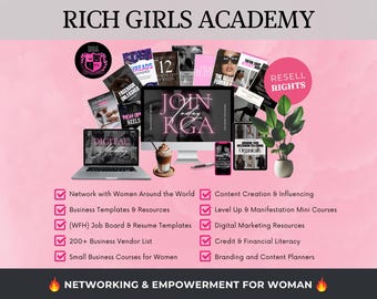 Rich Girls Academy: Digital Marketing Course with MRR & Resell Rights