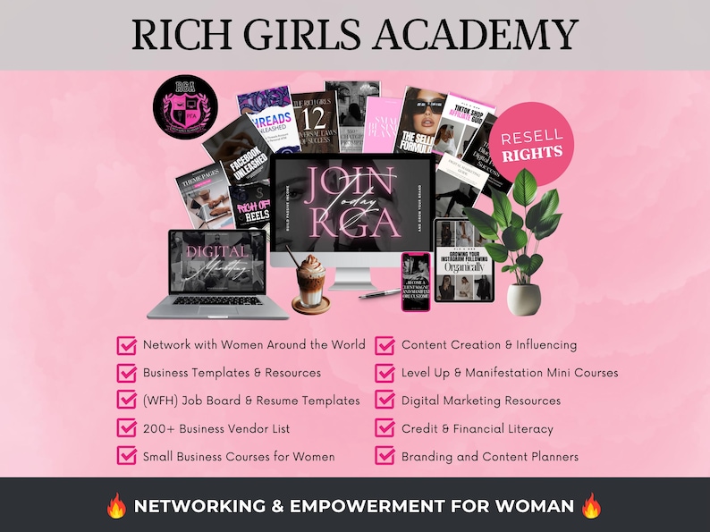 Rich Girls Academy: Digital Marketing Course with MRR & Resell Rights image 1