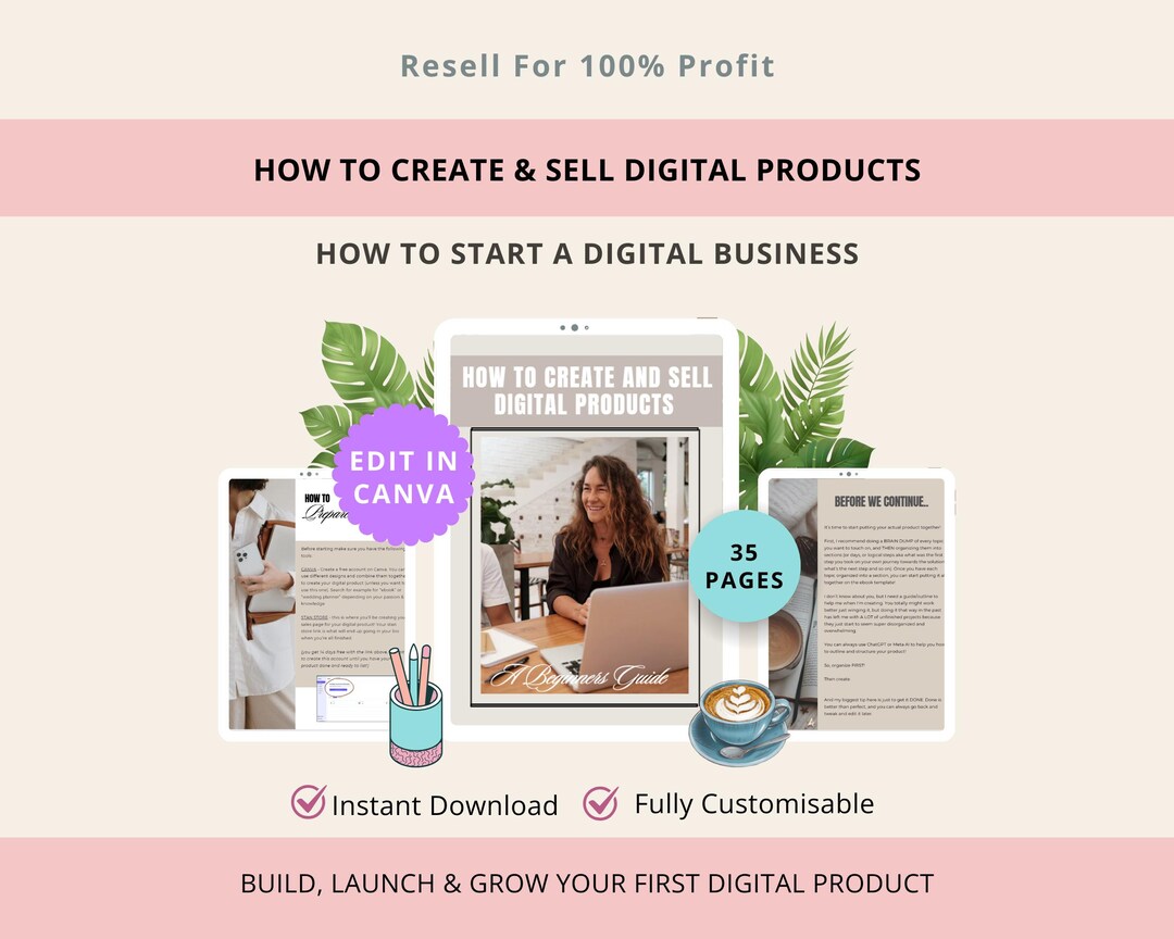 Digital Product Guide: MRR & PLR Resell Rights (canva Template) - Etsy