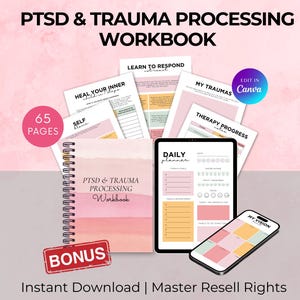 Manual de sanación de TEPT y trauma, Terapia para el trauma infantil, Hojas de trabajo de terapia narrativa TCC para la sanación y el procesamiento del trauma, Trauma complejo