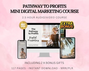 Digital Marketing Course: MRR/PLR Canva Template + Instagram Guides
