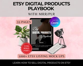 Etsy デジタル製品プレイブック: SEO ガイド + 1000 種類のモックアップ (デジタルダウンロード)