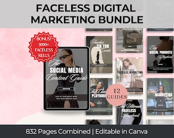 フェイスレスデジタルマーケティングガイドバンドル：Canvaテンプレート＆リール（MRR PLR）