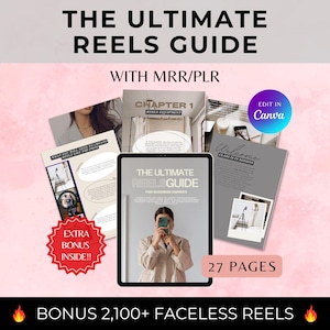 The Ultimate Reels Guide, PLR, Done for you, Passive Income, Digital Marketing, DFY, MRR, Master Resell Rights, Private Label Rights