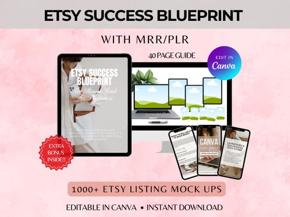 Etsy Success Blueprint: Canva Mockups & Shop Guide (Digital Download)