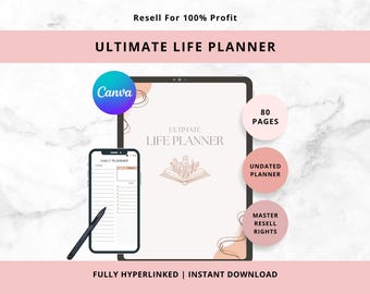 2026年版デジタルライフプランナー（日付未定）：Goal Tracker、GoodNotes iPad Android（即時ダウンロード）
