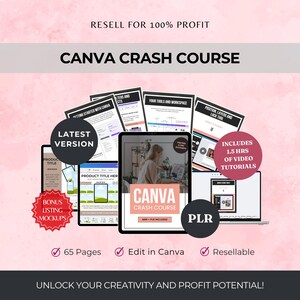 Canva Crash Course: MRR & PLR Resell Guide with Video (Digital Download)