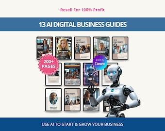 AI & ChatGPT ビジネスガイドバンドル：編集可能な電子書籍、マスター再販権（デジタルダウンロード）