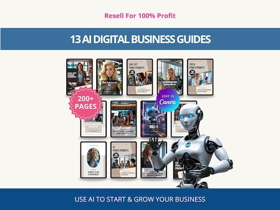 AI & ChatGPT Business Guides Bundle: Editable eBooks, Master Resell Rights (Digital Download)