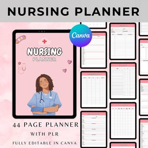 Krankenpflege Schulplaner 2025 | Druckbare RN Studenten Krankenschwester Studienjournal | Krankenpflege-Schüler-Organizer | Medizinischer Tracker, DFY PLR Canva Vorlage