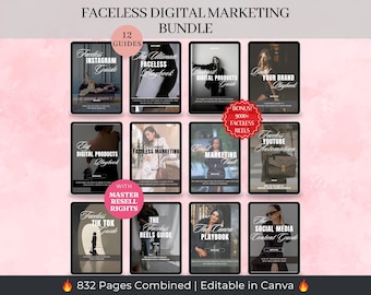 フェイスレスマーケティングガイドバンドル：リール、電子書籍、Canvaテンプレート（PLR/MRR）