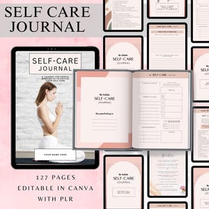 Self Care Journal and Wellness Planner, Digital Self Love and Mindfulness Journal, Mental Health Diary and Gratitude Tracker