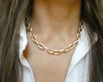Layering Necklace Paperclip Link 