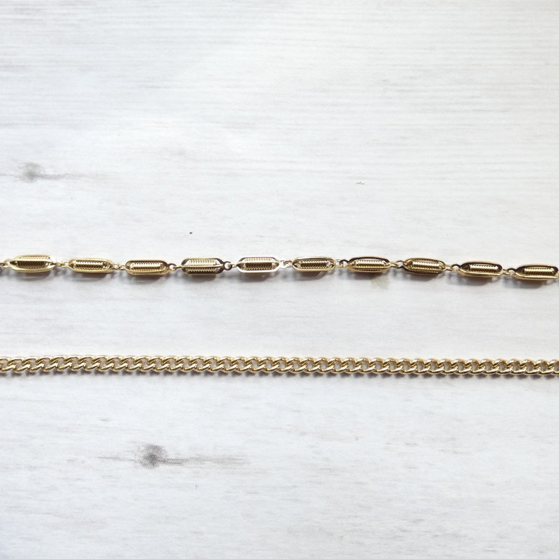 Layered Necklace Set, Chain Necklace Set, 2 Layer Necklace, Curb Chain Necklace, Gold Chain Sets, Stacking Necklace, Gift for Her image 4