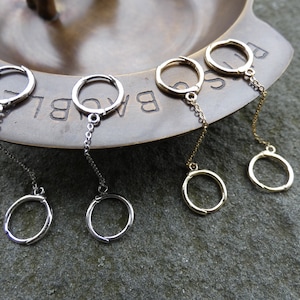 Double Huggie Hoops, Handcuff Hoops, Handcuff Huggies, Huggie Hoops, Chain Huggie, Chain Hoops, Huggie, Helix, Cartilage Hoop, Gold Hoops