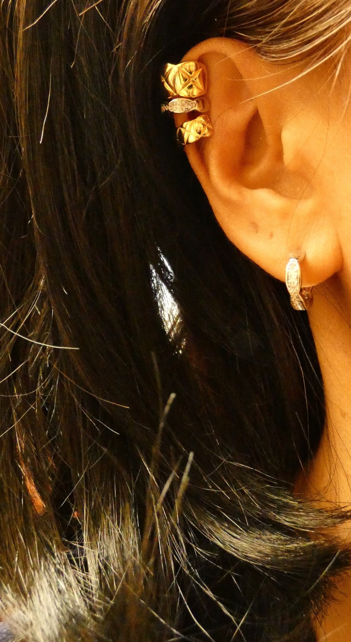 Ear Cuff Thick Ear Cuff Chunky Ear Cuff Gold Ear Cuff Etsy