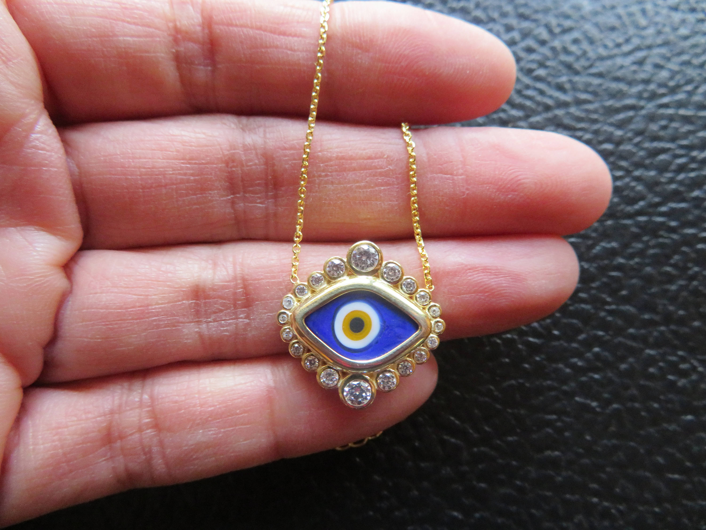 Gold Evil Eye Necklace Blue Evil Eye Necklace Evil Eye Etsy Canada