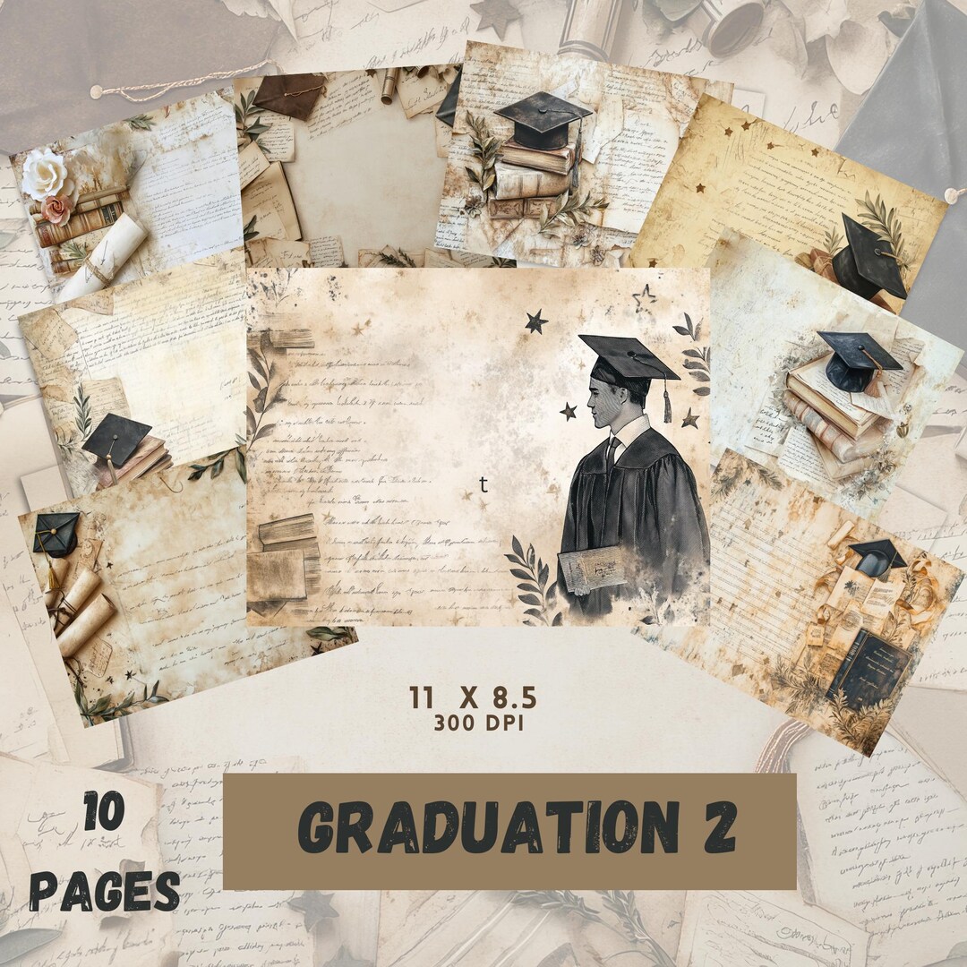 Graduation Ephemera: Junk Journal Printable Pages (digital Download) - Etsy