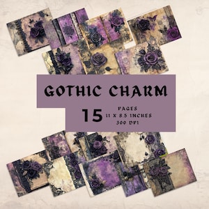 Gothic Witch Junk Journal Kit: Victorian Ephemera (Digital Download)