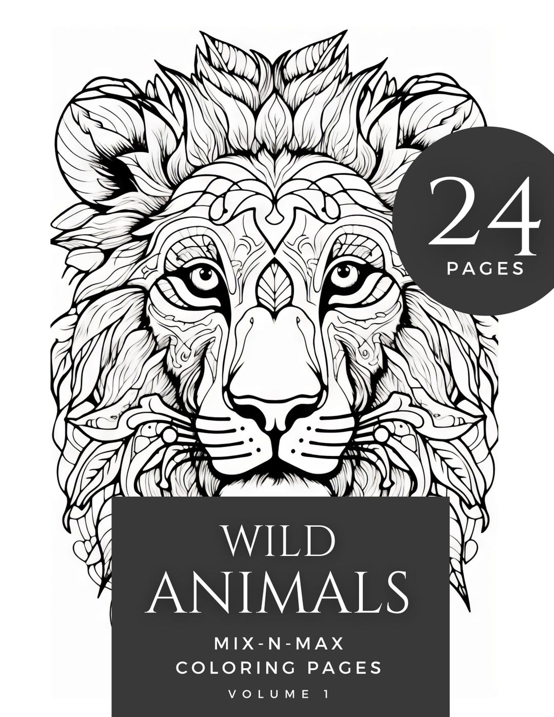 Wild Animal Coloring Book Bundle: Jungle Theme, Printable & Digital - Etsy