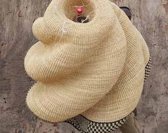 Handwoven pet lampshade| large wicker lampshade| hanging lightshade| Ceiling straw chandelier| pendant lamp holder| handmade woven lampshade