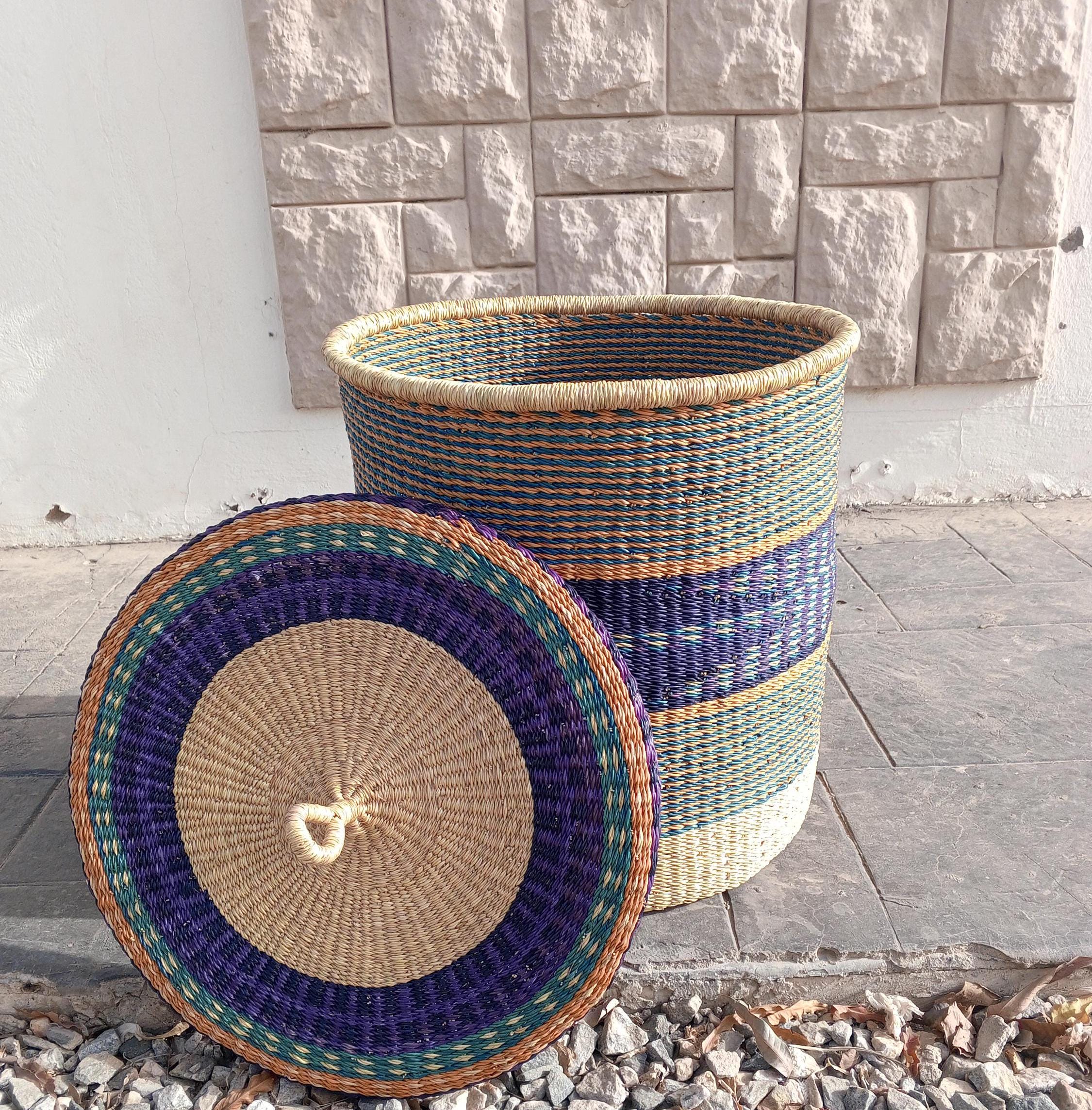 蓋付き大型ランドリーバスケット｜小型収納バスケット