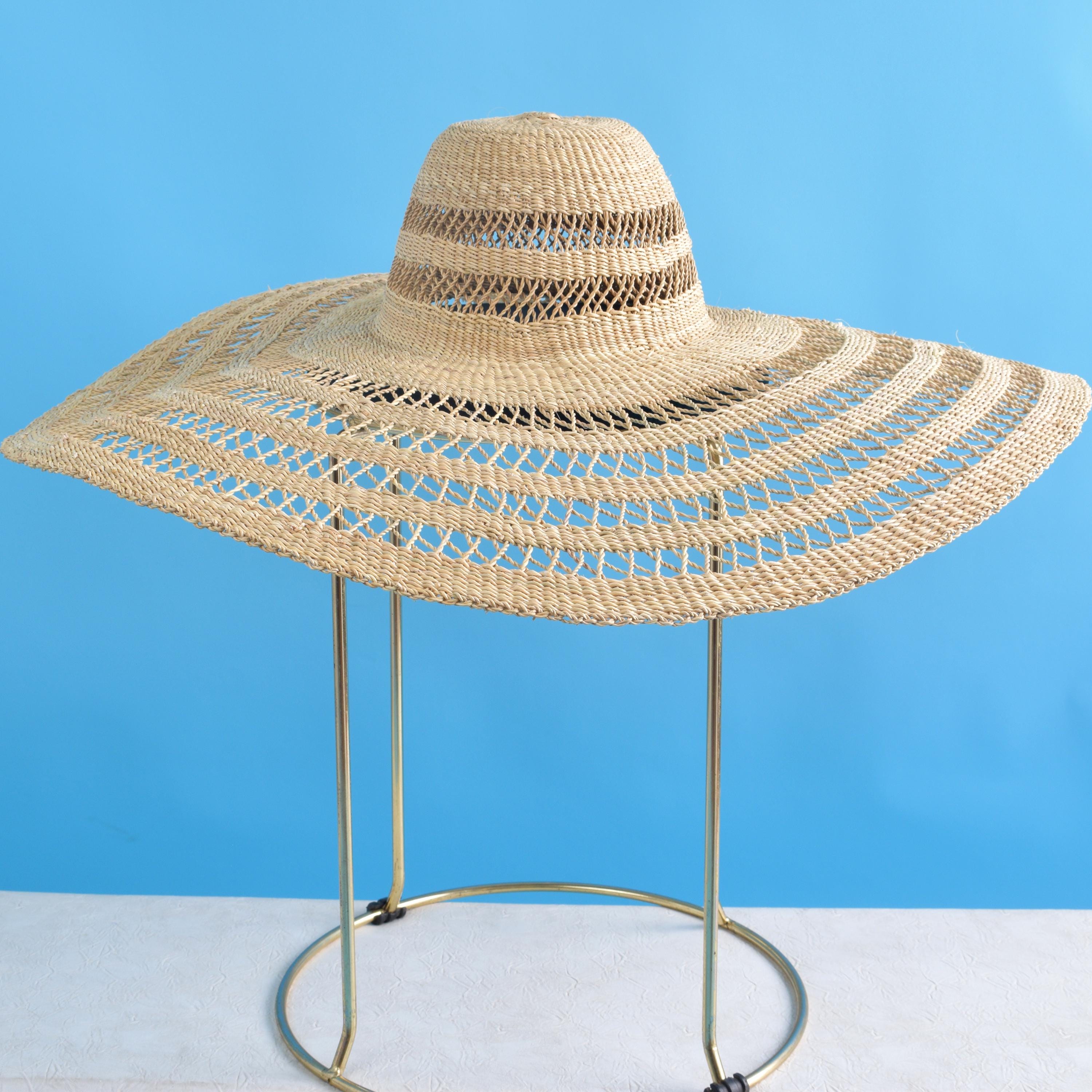 Wide brim straw summer vacation hat handwoven luxury style Sea La Vie Wide Brim Fedora Hat I Sun Hat | Eric Javits main image 2