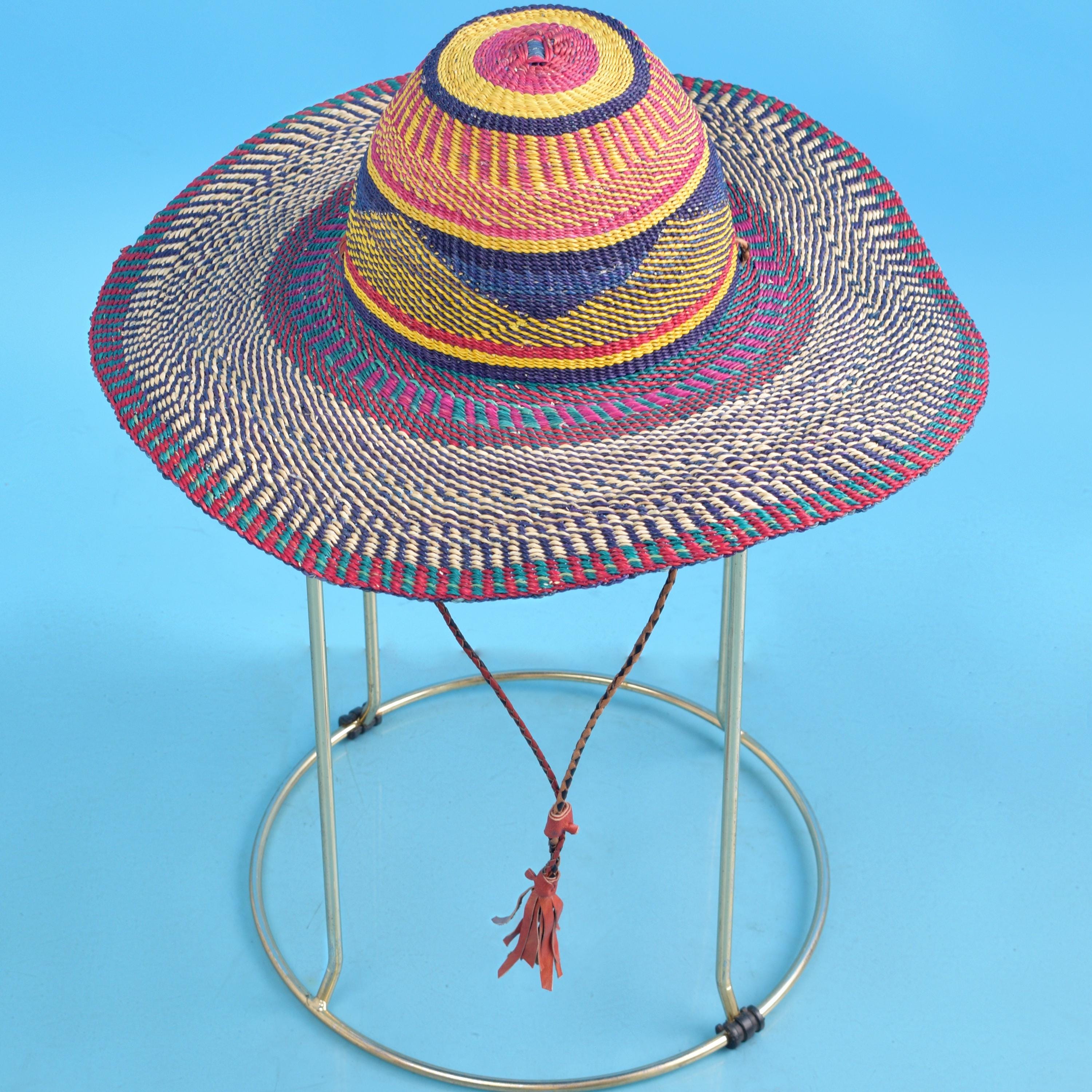 Straw Sun Hat With Adjustable Straps - 100% Natural - Etsy