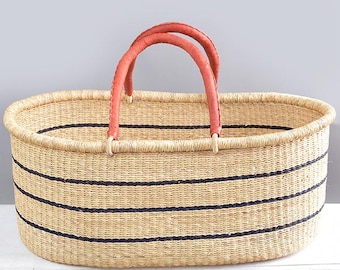 Cesta de regalo para mamá lactante/Cesta de almacenamiento ovalada grande/Cesto para habitación de niños