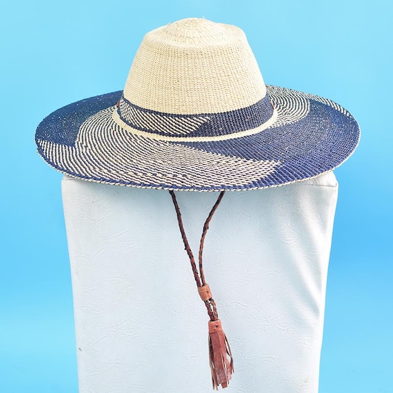 Handwoven Straw Sun Hat With Wide Brim Hat - Adjustable  display picture 2